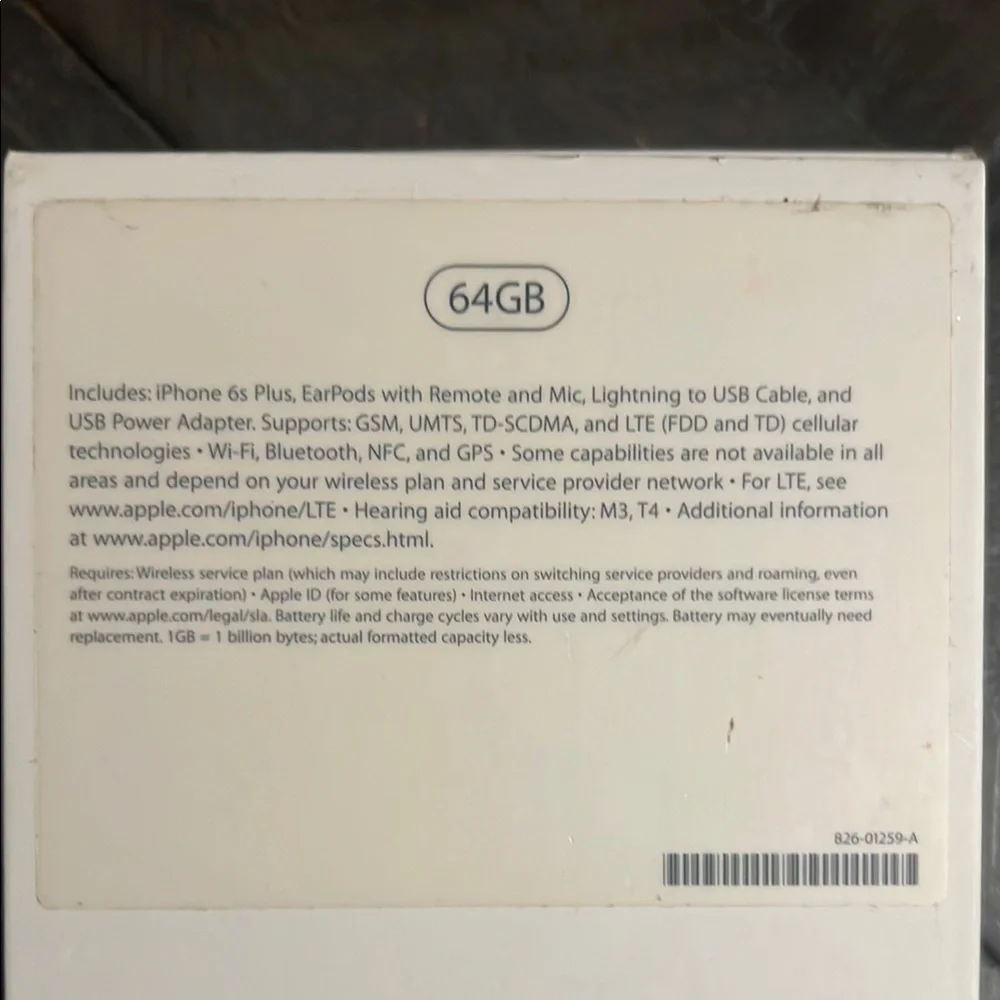 iPhone 6s Plus Space Gray iPhone with vibrant display and large size
